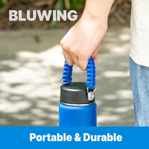 Paracord Handle for Hydro Flask Water Bottles - Blue, 2 Pack