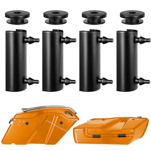 PBYMT 2014-2023 Harley Saddlebag Rubber Grommets & Support Cushions Mounts (4x Grommets + 4x Cushions)