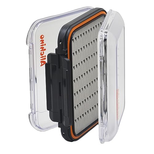 Small Fly Box for Fly Fishing - Waterproof Ice Jig Box (4.9 x 4 x 1.6 Inch)