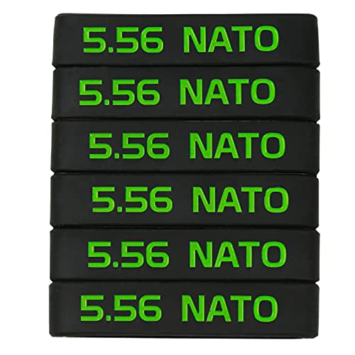Magazine Marking Bands - 6 Pack Black-Green Silicone