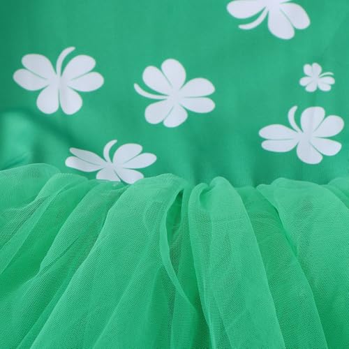 Toddler Girls Tutu Dress - Tulle Ballet Leotard Outfit, 5-6 Years Green Clover