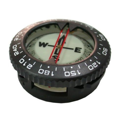 Scuba Choice Underwater Diving Compass - Glow in Dark, Aluminum, 80M Depth, Portable, 25° Tilt