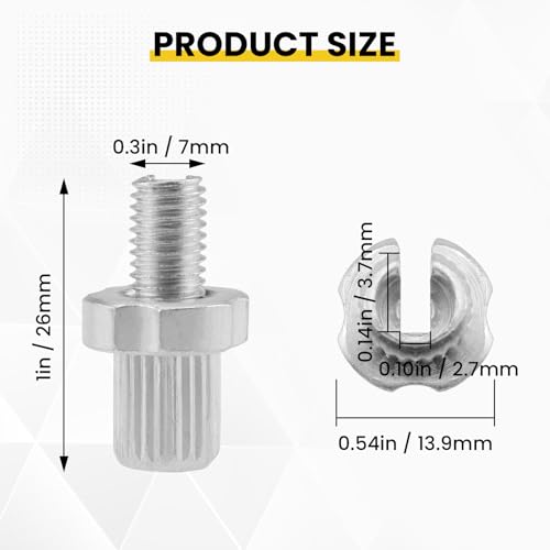 M7 Bike Brake Cable Adjusters - 8pcs Silver & Black Set