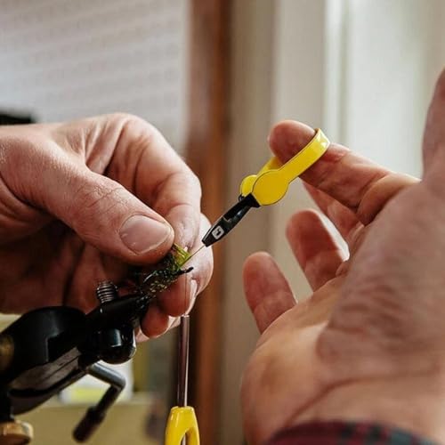 Loon Ergo Hackle Plier for Fly Tying - Versatile Smooth Tips, 1/8" Taper