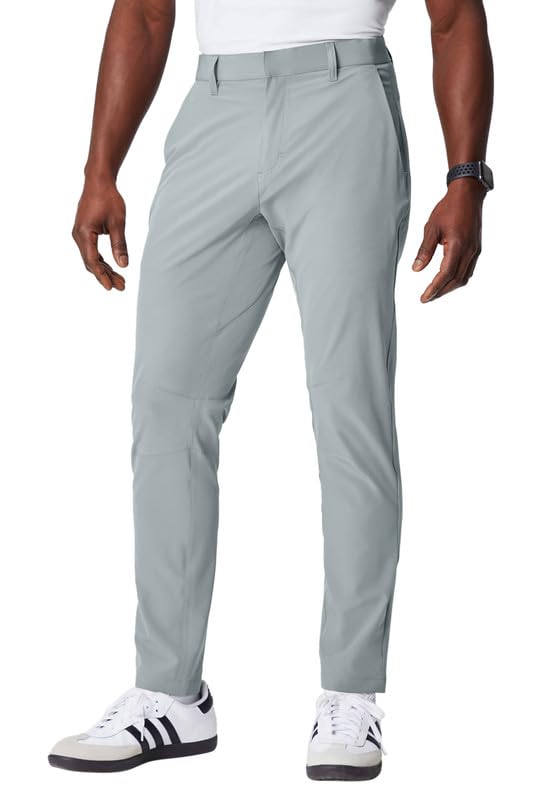 Fabletics Men's Slim Water-Resistant Pants - 31W x 30L, Shadow Grey