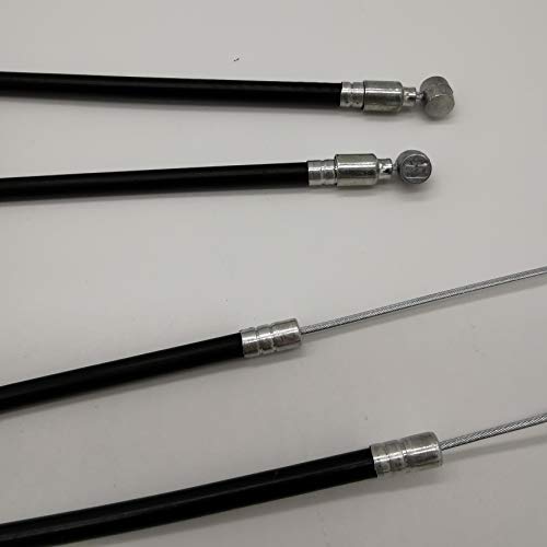 Bicycle Brake Cable Set - Front and Rear Universal Black Wire Kit