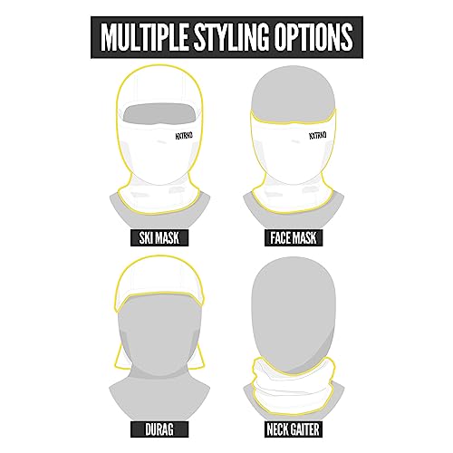 Breathable Ski Mask - Lightweight Moisture-Wicking Balaclava - One Size, White