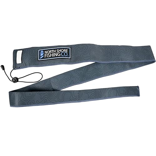 Premium Neoprene Fishing Rod Sleeve – Floating, Puncture Resistant, Labeled Protective Sock for Casting, Spinning, Trolling Fishing Rods