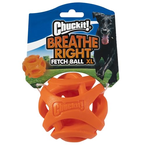 Chuckit! Air Fetch Extra Large Dog Ball - Orange 3.5 Inch for 100+ lbs dogs