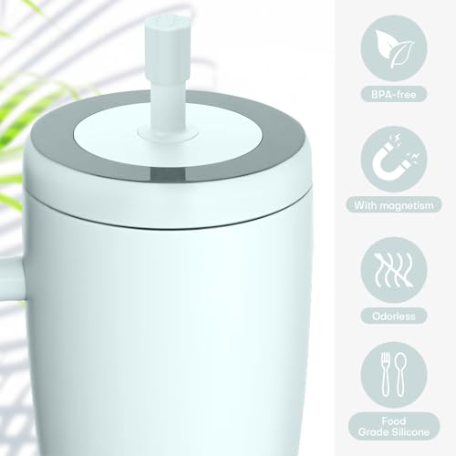 Magnetic Straw Cover - Silicone Leakproof Protector for Tumbler - Blue Agave