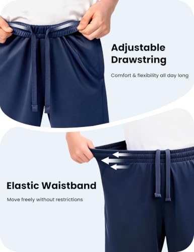 Boys Athletic Shorts - Quick Dry Basketball with Pockets - Large, 5 Colors