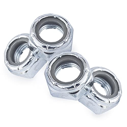 Skateboard Axle Nuts - 5/16 Fireball Dragon Lock Nuts - Silver