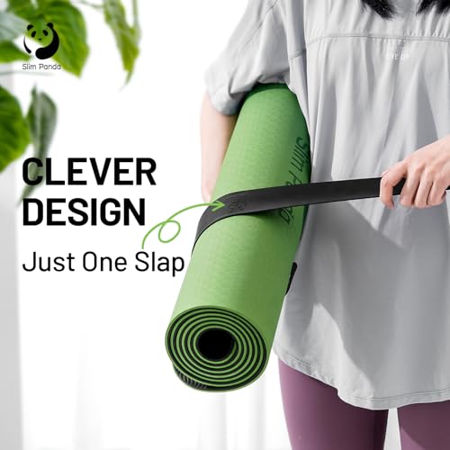 Yoga Mat Strap - Heavy-Duty Clasp for Most Mats - Black