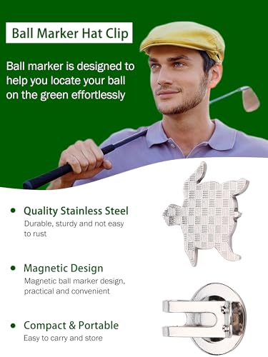 Magnetic Golf Ball Marker Hat Clip - Cute Animal Designs