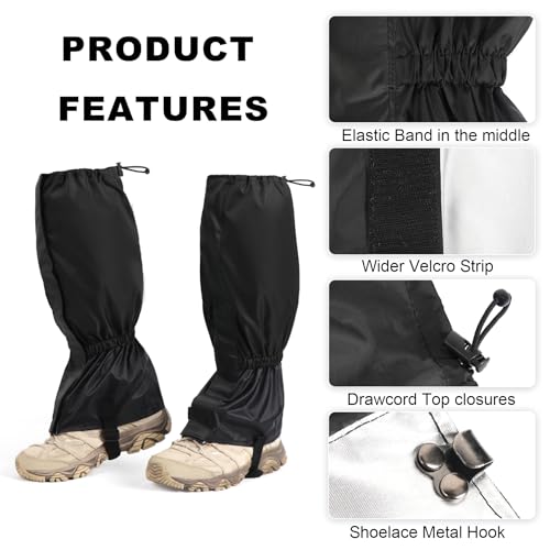 Waterproof Garden Trimming Leg Chaps - Black Gaiters for Men & Women