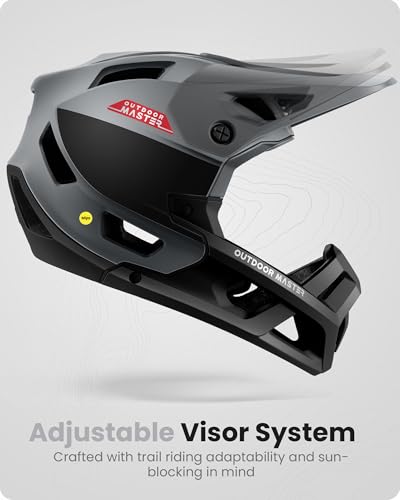Full Face Mountain Bike Helmet - MIPS Safety System, Slate Grey, Large