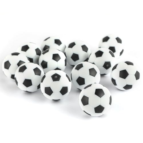 9-Pack Mini Foosball Replacement Balls - 1.42 Inch - Black/White
