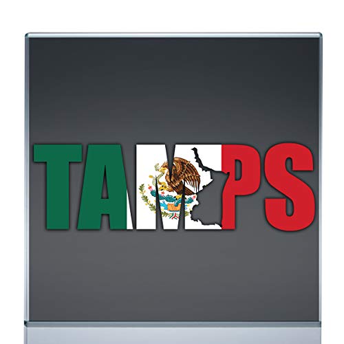 Tamaulipas Mexico Map Vinyl Decal - 8 x 2.5 Inch Full Color Sticker