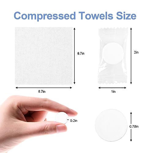 Disposable Compressed Towels, Towel Tablets, 100 Count
