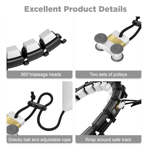 Quiet Detachable Knots Fitness Hula Hoop - Black