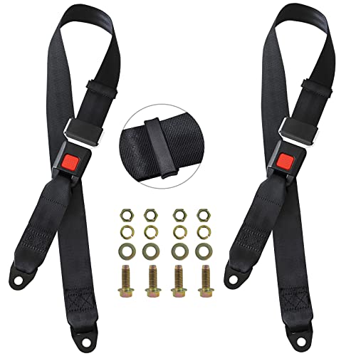 Universal Golf Cart Seat Belt Kit with Lap Straps for EZGO Yamaha Club Car UTV & Go Karts