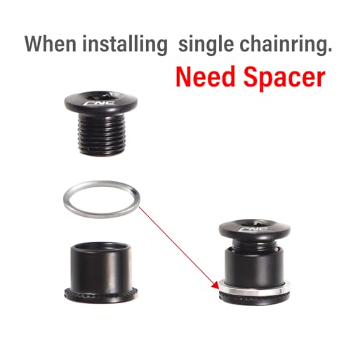 Steel Chainring Bolts Set - M8×6.5mm - Black Color