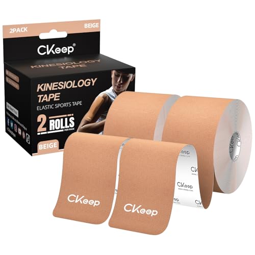Premium Kinesiology Tape Roll - Elastic Athletic Support Tape, 2" x 16ft, Beige