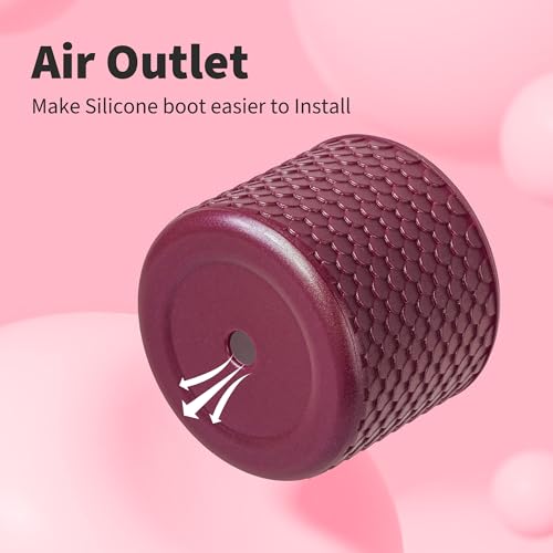 Silicone Protective Boot for Owala 24 oz Water Bottle - Wine Red