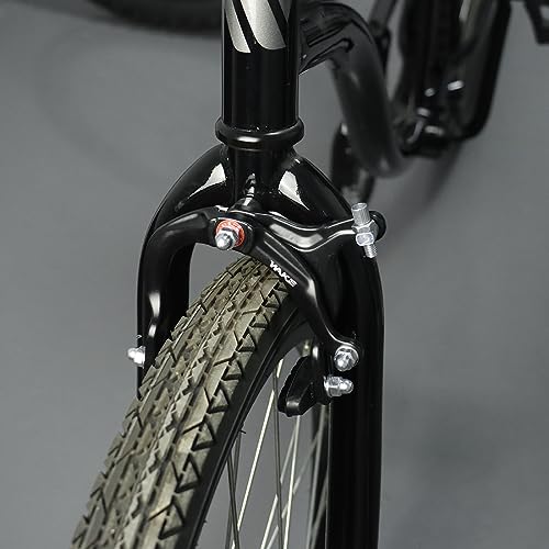 CYSKY Front & Rear C-Type Bike Brakes Calipers Kit, Includes Cables & Levers – Black