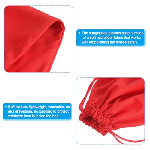Microfiber Ski Goggle Bag - Drawstring Pouch, 4 Colors