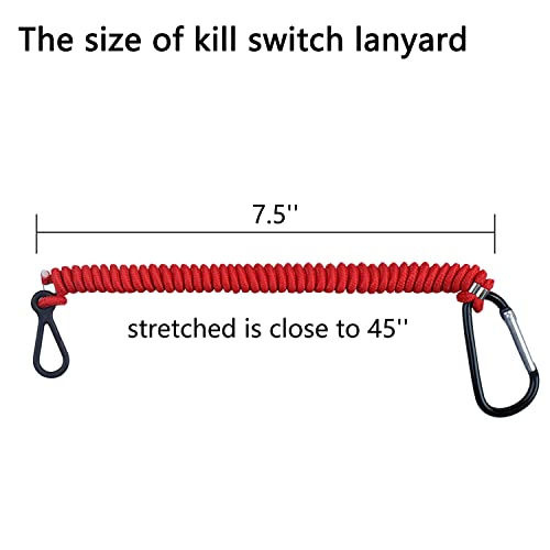 Boat Safety Kill Switch Lanyard Cord - Red
