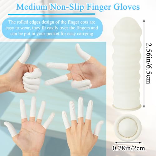 ONLYFU 3000Pcs Latex Finger Cots Disposable Finger Glove Protection for Fingertip - Anti-Static Medium