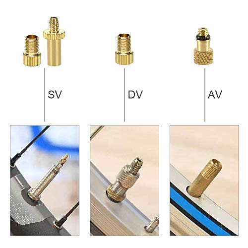 16PCS Bicycle Valve Adaptor Kit - Presta & Schrader Compatible