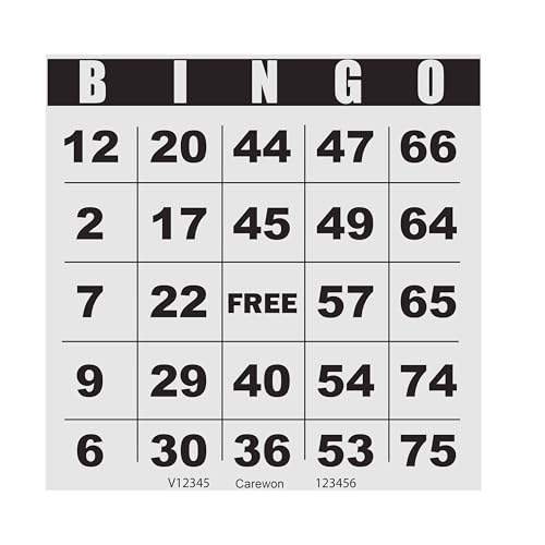 200 Bingo Cards, Large 4.5 x Inch, Paper Sheets