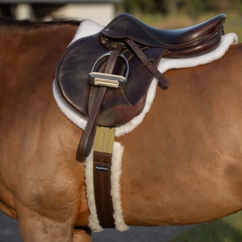 Equinavia Saga Fleece Long Girth, 52 in brown | Adjustable English Horse Girth