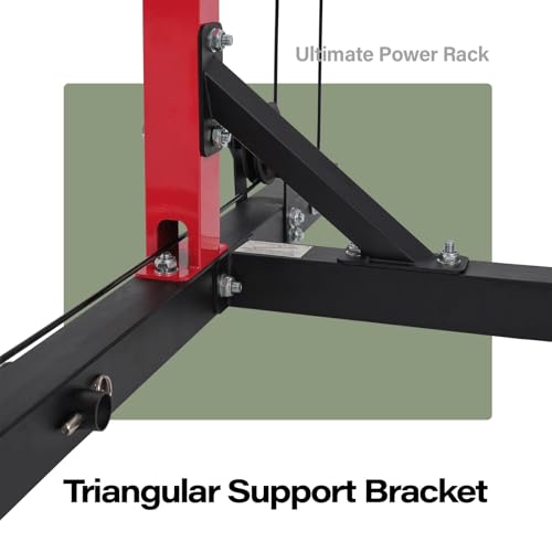 Drone1 Power Cage - All-in-One Home Gym with Cable Crossover - Red