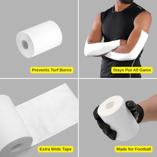 Football Turf Tape - 4" x 16' Sweat & Rain Resistant Protection