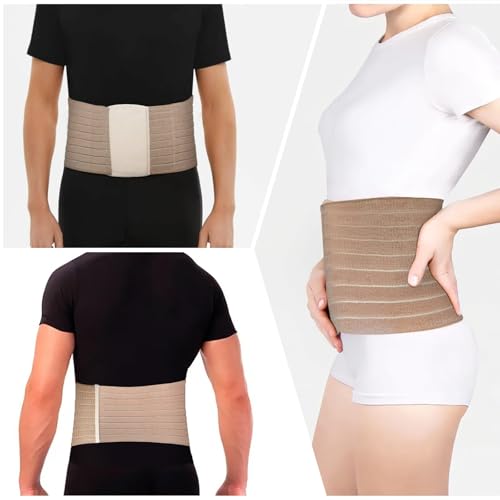 Hernia Belt for Men and Women with Compression Pad – Abdominal Binder, 37-42 in (Size L)