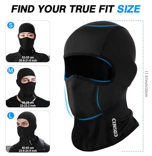 CENSGO Motorcycle Balaclava Face Mask,Cooling Helmet Liner with Mesh