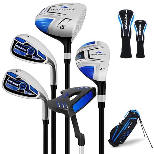 Complete Kids Golf Club Set for Ages 9-12 - Lightweight with Stand Bag