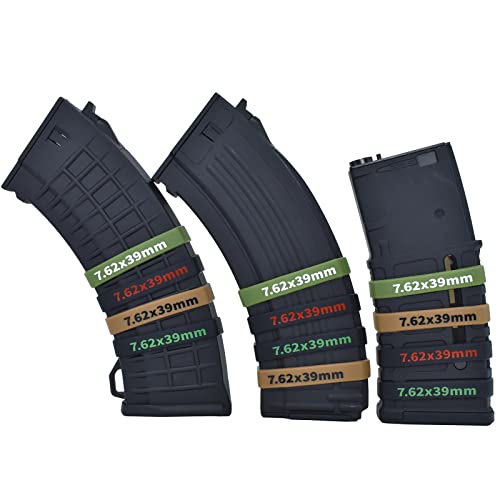 7.62x39mm Magazine Marking Bands - 12 Pack Black/Red