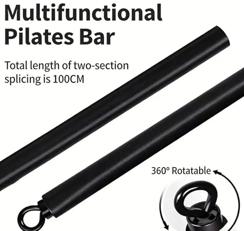 Adjustable Pilates Bar Resistance Stick - 3 Section Design for Home Workouts