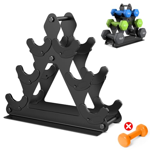 Dumbbell Rack Stand - Metal 3-Tier Weight Storage for Home Gym