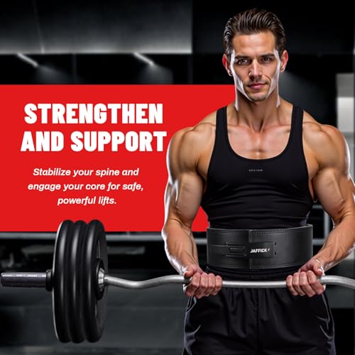 10mm Leather Lever Lifting Belt with 13-Position Fit for Squats, Bench, Deadlifts – Jaffick
