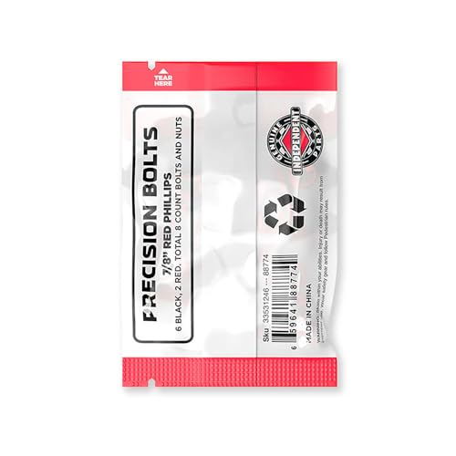 Skateboard Cross Bolts - Phillips Hardware, 7/8" - Black & Red