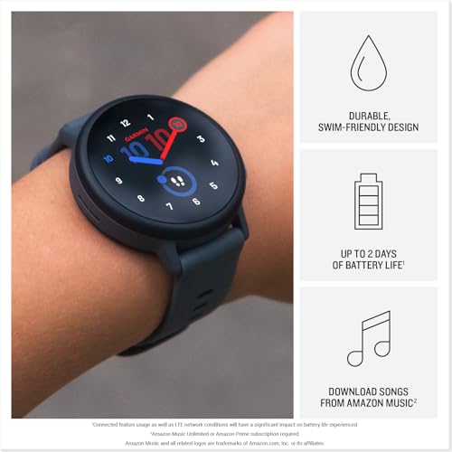 Garmin Bounce 2 Kids Smartwatch - Slate Gray, Two-Way Calling & Tracking
