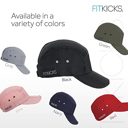 FITKICKS Adjustable Ball Cap with UPF 50+ - One Size Black V2