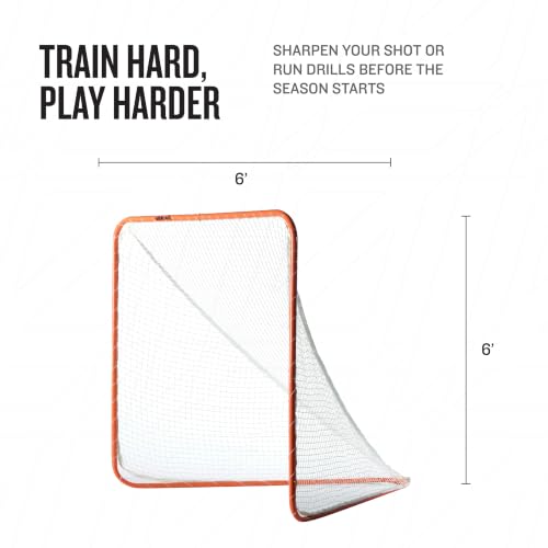 6' x 6' Backyard Lacrosse Goal - Training Net for Kids & Adults - Orange