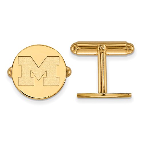 Gold Plated Michigan Cuff Links - 15mm