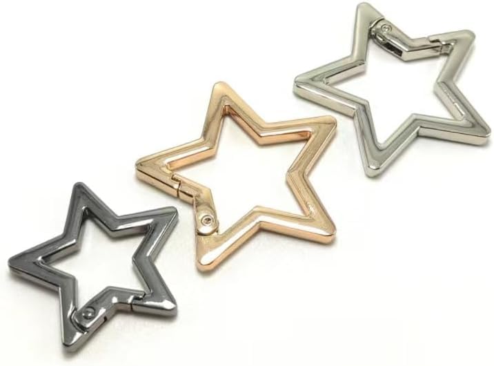 Star Shaped Stainless Steel Carabiner Clip - Gun Color